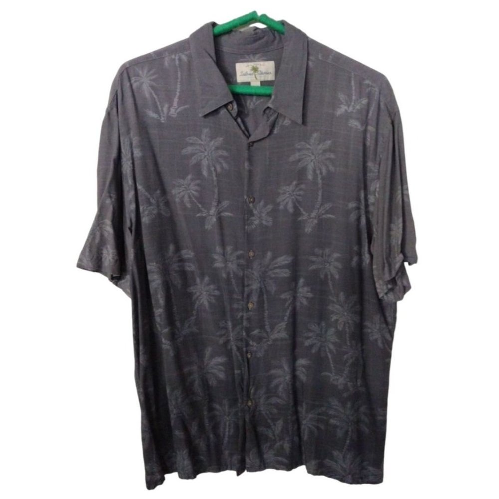 Men's XL Grey‎ Island Shores Hawaiian Shirt